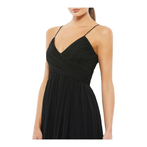 Mac Duggal Dress Midi Black Size X-Small - Picture 3 of 7